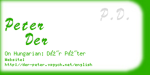 peter der business card